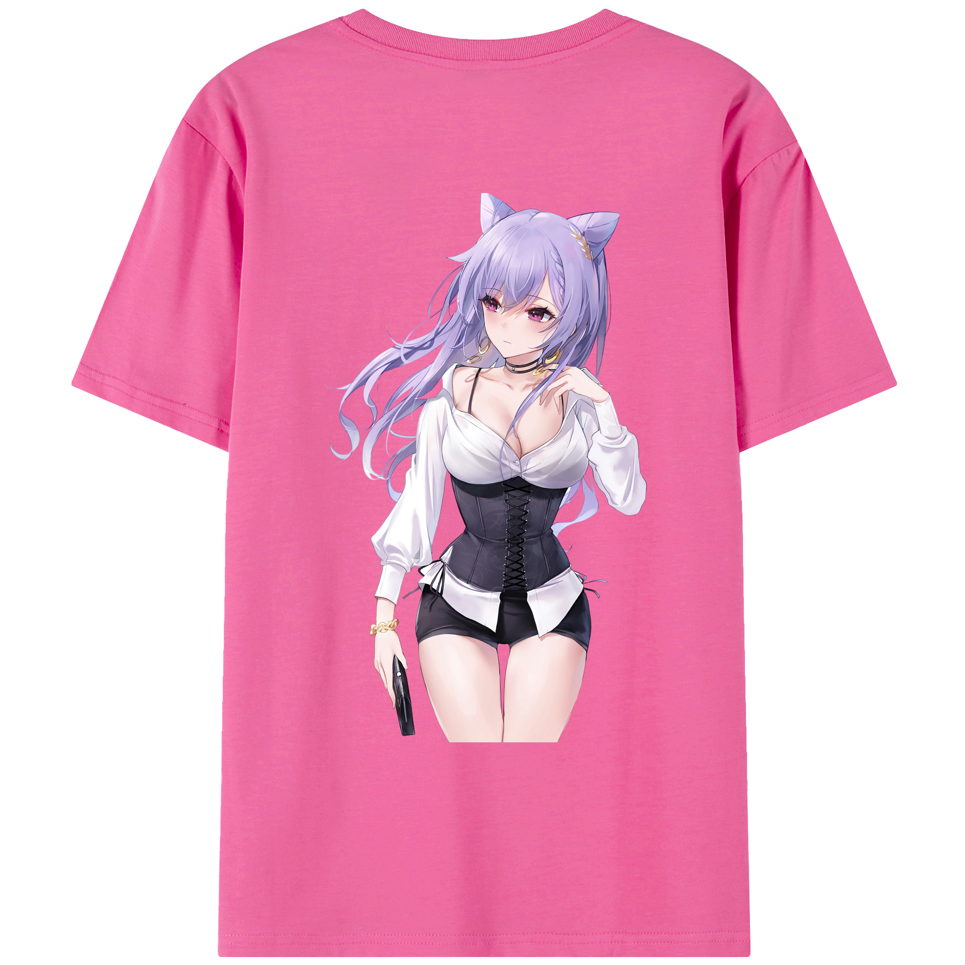 げんし神 刻晴 こくせい genshin Kokusei レディース半袖Tシャツ(バックプリント)
